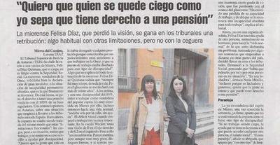 Quiero que quien se quede ciego como yo sepa que tiene derecho a una pensión