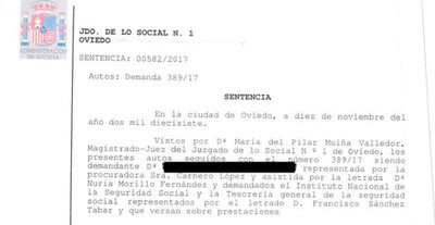Un Juzgado de Oviedo, en aplicación de la doctrina flexibilizadora del requisito de estar en alta o situación asimilada, reconoce a una trabajadora, víctima de negligencia médica, el derecho a percibir la prestación por incapacidad permanente total